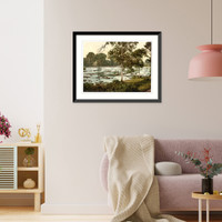 Historic Framed Print, Rapids on the Shannon. Co. Limerick Ireland,  17-7/8" x 21-7/8"