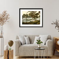 Historic Framed Print, Rapids on the Shannon. Co. Limerick Ireland,  17-7/8" x 21-7/8"