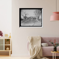 Historic Framed Print, [Oldest house in Detroit, 299 River Road, Detroit, Mich.],  17-7/8" x 21-7/8"