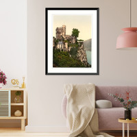 Historic Framed Print, Rheinstein Castle the Rhine Germany - 2,  17-7/8" x 21-7/8"