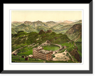 Historic Framed Print, Rochers de Naye the Summit and the Alps Geneva Lake Switzerland,  17-7/8" x 21-7/8"