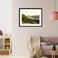 Historic Framed Print, Rolandseck and Siebengebirge the Rhine Germany,  17-7/8" x 21-7/8"