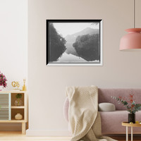 Historic Framed Print, [Eagle Cliff from Profile Lake, White Mts., N.H.],  17-7/8" x 21-7/8"