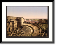 Historic Framed Print, Roman theatre interior Orange Provence France,  17-7/8" x 21-7/8"