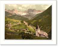 Historic Framed Print, Rosengarten and St. Cyprian Tyrol Austro-Hungary,  17-7/8" x 21-7/8"