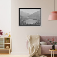 Historic Framed Print, [Franconia Notch and Echo Lake from artist's bluff, White Mts., N.H.] - 2,  17-7/8" x 21-7/8"