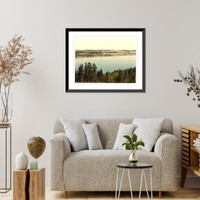 Historic Framed Print, Rottmanshohe from Starnberg Upper Bavaria Germany,  17-7/8" x 21-7/8"