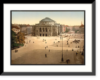 Historic Framed Print, Royal Theatre Copenhagen Denmark,  17-7/8" x 21-7/8"