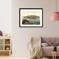 Historic Framed Print, San (i.e. Santo) Stefano near B&uacute;dua Dalmatia Austro-Hungary,  17-7/8" x 21-7/8"