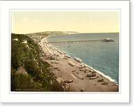 Historic Framed Print, Sandown Bay Isle of Wight England,  17-7/8" x 21-7/8"