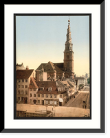 Historic Framed Print, Saviour Church Copenhagen Denmark,  17-7/8" x 21-7/8"