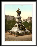 Historic Framed Print, Scheffels Monument Karlsruhe Baden Germany,  17-7/8" x 21-7/8"