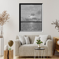 Historic Framed Print, [Sunset on the Halifax, Ormond, Fla.],  17-7/8" x 21-7/8"