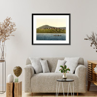 Historic Framed Print, Schluchsee general view of village Black Forest Baden Germany,  17-7/8" x 21-7/8"