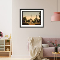 Historic Framed Print, The school B&eacute;tharram Pyrenees France,  17-7/8" x 21-7/8"