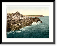 Historic Framed Print, Scilly Isles St. Marys Pulpit Rock Cornwall England,  17-7/8" x 21-7/8"