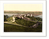 Historic Framed Print, The Severn Bridge Sharpness England,  17-7/8" x 21-7/8"