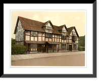 Historic Framed Print, Shakespeares birthplace Stratford-on-Avon England,  17-7/8" x 21-7/8"