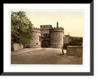 Historic Framed Print, Skipton Castle gateway Yorkshire England,  17-7/8" x 21-7/8"