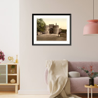 Historic Framed Print, Skipton Castle gateway Yorkshire England,  17-7/8" x 21-7/8"