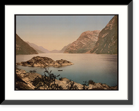 Historic Framed Print, Sorfjord from Odde Hardanger Fjord Norway,  17-7/8" x 21-7/8"