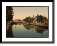 Historic Framed Print, The Spaarne (canal) Haarlem Holland,  17-7/8" x 21-7/8"