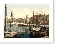 Historic Framed Print, Spalato Diocletians Palace Dalmatia Austro-Hungary,  17-7/8" x 21-7/8"