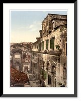 Historic Framed Print, Spalato Diocletians Palace the Peristyle Dalmatia Austro-Hungary,  17-7/8" x 21-7/8"