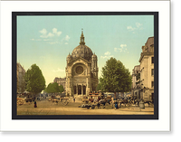 Historic Framed Print, St. Augustine Church Paris France,  17-7/8" x 21-7/8"