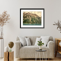 Historic Framed Print, St. Bartholoma Konigsee Upper Bavaria Germany,  17-7/8" x 21-7/8"