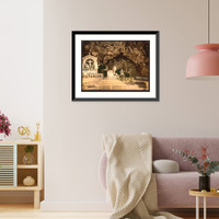 Historic Framed Print, St. Baume interior Var France,  17-7/8" x 21-7/8"