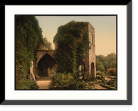 Historic Framed Print, St. Bavon Abbey the old tower Ghent Belgium,  17-7/8" x 21-7/8"