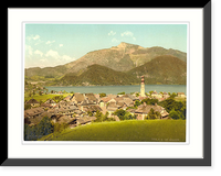 Historic Framed Print, St. Gilgen towards the Schafberg Upper Austria Austro-Hungary,  17-7/8" x 21-7/8"