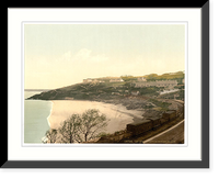 Historic Framed Print, St. Ives Porthminster Beach Cornwall England,  17-7/8" x 21-7/8"