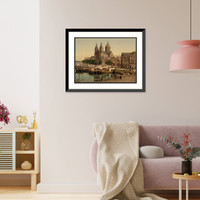 Historic Framed Print, St. Nicolas Church Amsterdam Holland,  17-7/8" x 21-7/8"