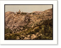 Historic Framed Print, Station and village La Turbie Riviera,  17-7/8" x 21-7/8"