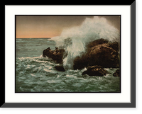 Historic Framed Print, Surf view Ventimiglia Riviera,  17-7/8" x 21-7/8"