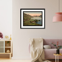 Historic Framed Print, Talloires Annecy France,  17-7/8" x 21-7/8"