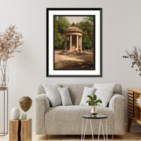 Historic Framed Print, Temple of Bosco Rome Italy,  17-7/8" x 21-7/8"