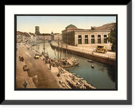 Historic Framed Print, Thorwaldsen Museum Copenhagen Denmark,  17-7/8" x 21-7/8"