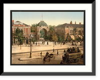 Historic Framed Print, The Tivoli park entrance Copenhagen Denmark,  17-7/8" x 21-7/8"