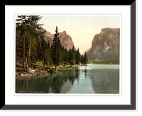 Historic Framed Print, Toblach Lake Tyrol Austro-Hungary,  17-7/8" x 21-7/8"