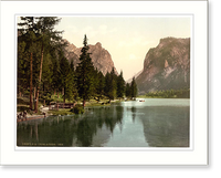 Historic Framed Print, Toblach Lake Tyrol Austro-Hungary,  17-7/8" x 21-7/8"