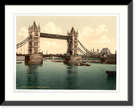 Historic Framed Print, Tower Bridge III. (open) London England,  17-7/8" x 21-7/8"