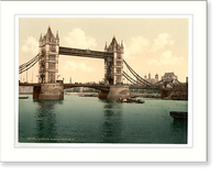 Historic Framed Print, Tower Bridge III. (open) London England,  17-7/8" x 21-7/8"