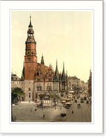 Historic Framed Print, Town hall Breslau Silesia Germany (i.e. Wroclaw Poland),  17-7/8" x 21-7/8"