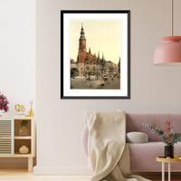 Historic Framed Print, Town hall Breslau Silesia Germany (i.e. Wroclaw Poland),  17-7/8" x 21-7/8"