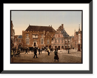 Historic Framed Print, Town hall Haarlem Holland,  17-7/8" x 21-7/8"