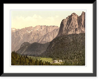 Historic Framed Print, Tre Croci Tyrol Austro-Hungary,  17-7/8" x 21-7/8"