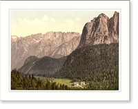 Historic Framed Print, Tre Croci Tyrol Austro-Hungary,  17-7/8" x 21-7/8"